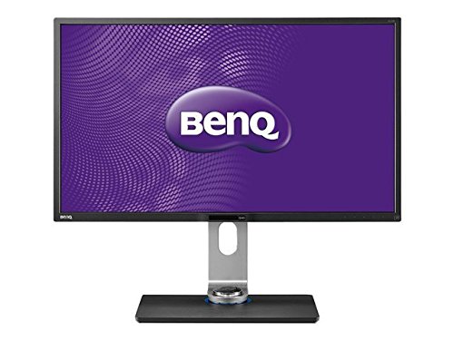 BenQ BL3200PT monitor rotated to portrait orientation on its stand.