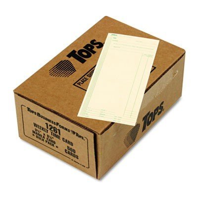Cartes hebdomadaires 9,5x21,5 cm pour pointeuse Acroprint Amano Cincinnati