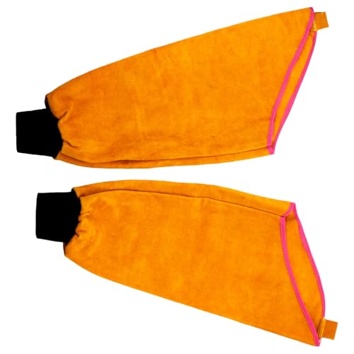 Mangas para soldadura en cuero contra chispas y calor en brazos