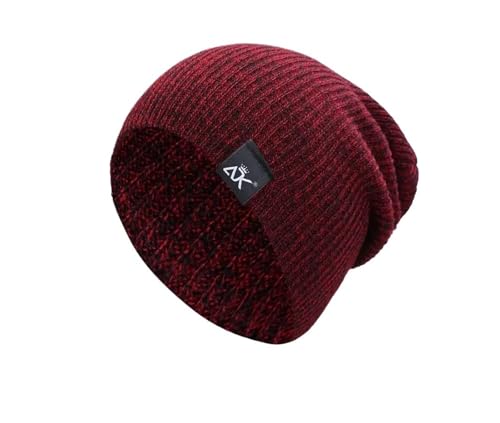 Gorros de punto para hombre y mujer gorro cálido de invierno casual 4