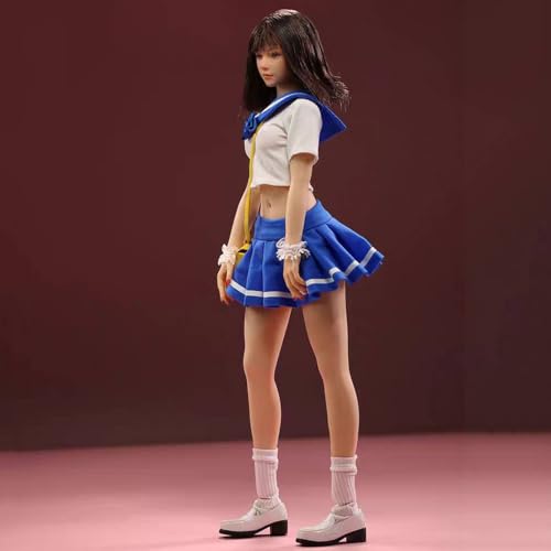 Vêtement poupée féminine 1/6 bleu jupe haut uniforme figurine articulée 12 pouces