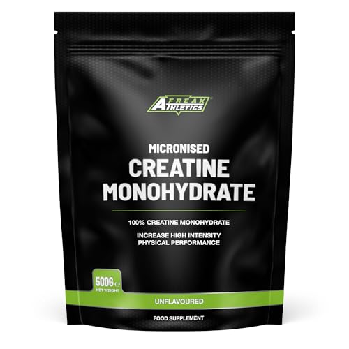 Monohidrato de creatina en polvo, 500 g, monohidrato de creatina de grado premium, fabricado en el Reino Unido, sin sabor