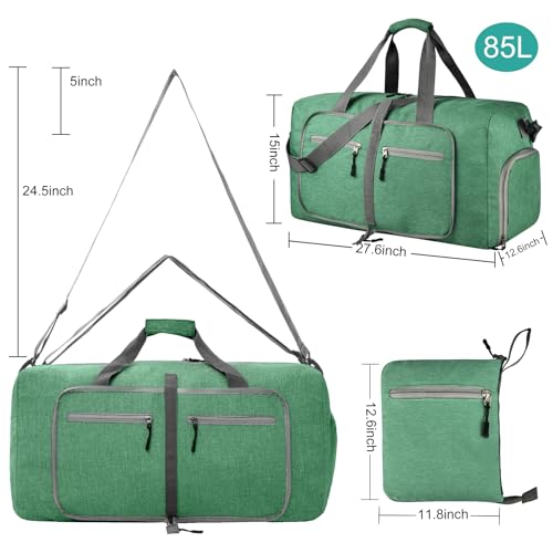 Image of Dimayar 65L Foldable Duffle Bag, Travel & Weekender, Overnight, Gym
