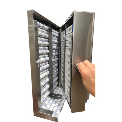 Dual Tampon & Pad Dispenser for Public Restroom, with Lock, Wall mountable, Stainless Steel - Image 5