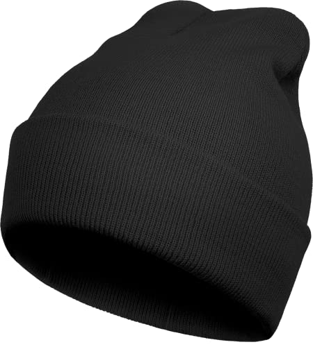 UZYEAOZM Funny Beanie Hats for Men and Women, Cool Skull Knit Hat Black