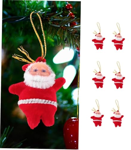 Image of 6Pc Santa Claus Christmas Decoration Combo Pack | Items for Home & Office | Festive Hangings, Foam Ornaments | PoPo Toys
