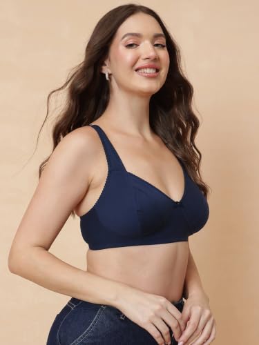 Image of Clovia Women Non-Padded Cotton Full Coverage Bra- Wirefree