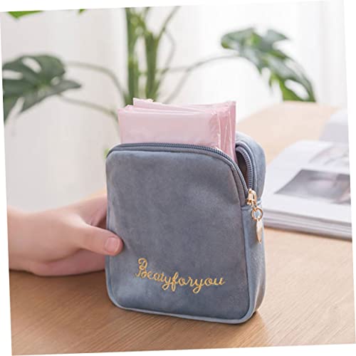 Bolsa de almacenamiento higiénica portátil gris 13x4 cm miniatura 6