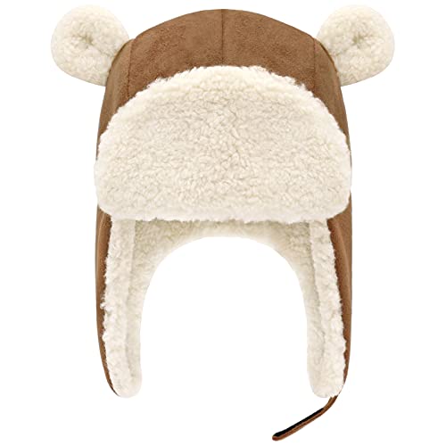 Sarfel Infant Winter Hat Boy Baby Girl Hat Baby Beanie Baby Hat Baby Girl Winter Hat Baby Winter Hats 6-12 Months Baby Boy Hats Brown
