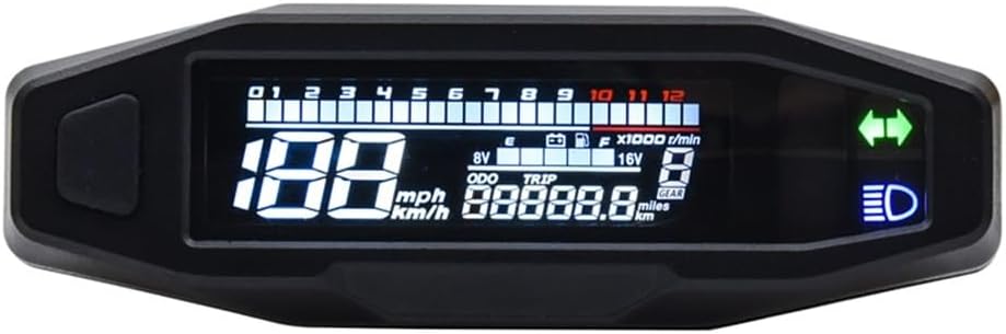 Motorcycle Odometer Gauge Universal Moto RPM Tachometer Tachometer Speed Gauge Tacho Meter Digital Odometer Instrument Sensor for Motorcycle 2021