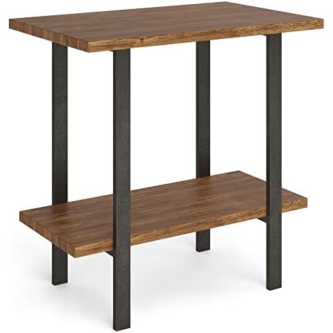 Barnyard Designs Mesa Auxiliar de 2 Niveles de Madera de Pino Maciza Cover