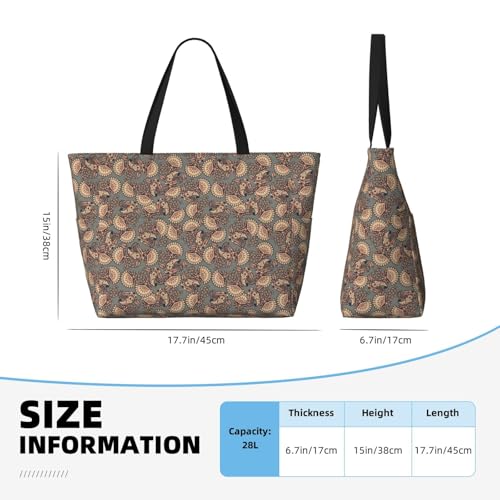 Asian Style Floral Print Large Beach Tote Bag for Women Extra Large Capacity Sandproof Waterproof Pool Bag Suitable for Swimming Pool Gym Groceries Travel4
