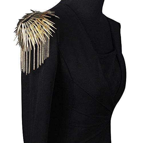 Parches de hombro con cuentas Rock Punk remache Motifs Flecos para traje,...