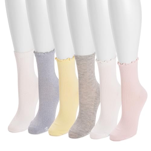 Image of MUK LUKS Women's 6 Pack Whisper Soft Crew Socks