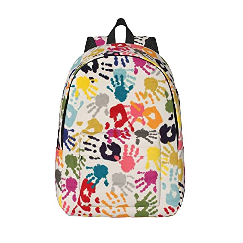 Sac à dos ordinateur portable cascade de montagne pour voyage scolaire taille M