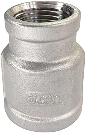3/4" x 1/2" Reducing Coupling,Stainless Steel 304 NPT Female Threaded Cast Pipe Fitting,Nipple