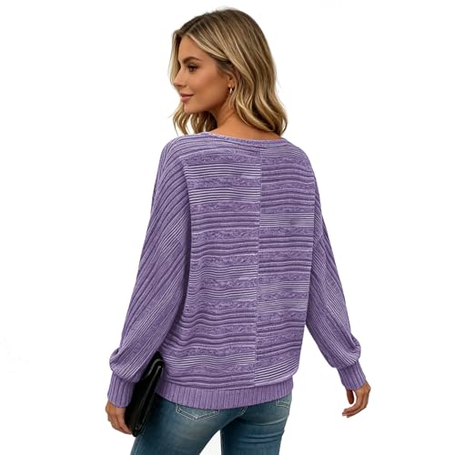 Image of Women's Batwing Tunic Tops, Long Sleeve Shirts Blouses, Business Casual Sweater for Office Work