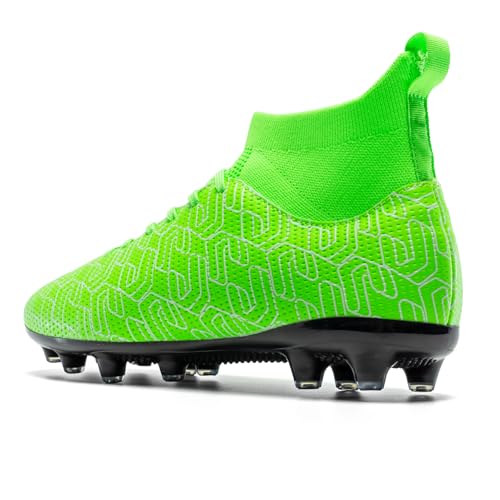 Kids Soccer Cleats Boys Youth Firm Groud Cleats for Girls High Top Trainning Football Shoes AG/FG4