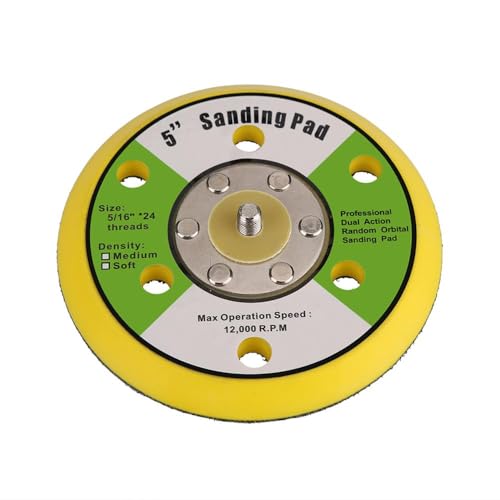 Plaque de ponçage orbitale sans poussière 12 cm à 6 trous pour ponceuses