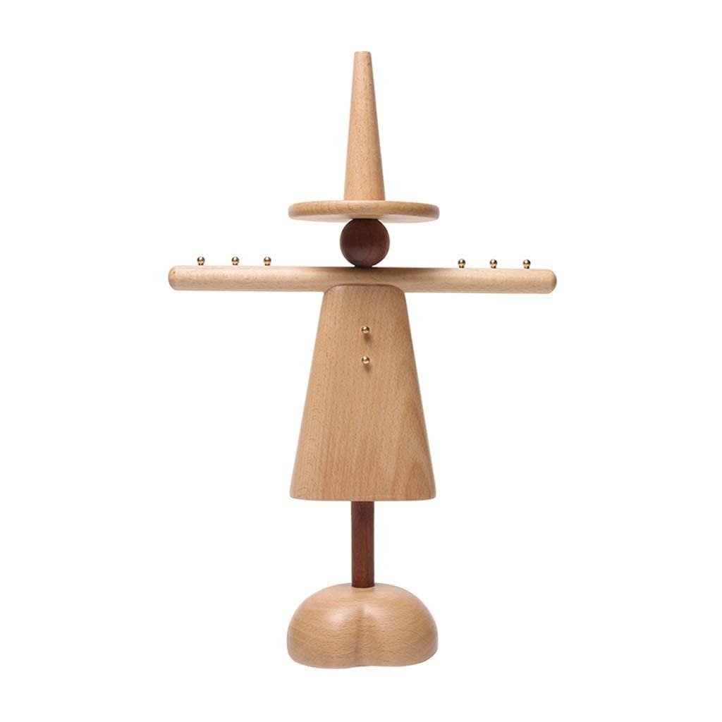 Support bijoux en bois massif haut de gamme pour l'exposition de colliers précieux