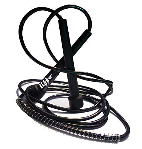 Liffo ® Mens and Womens PVC and Plastic Handle Adjustable Length Skipping Rope (Black) (B07WD4X6HM) Amazon Price History, Amazon Price Tracker