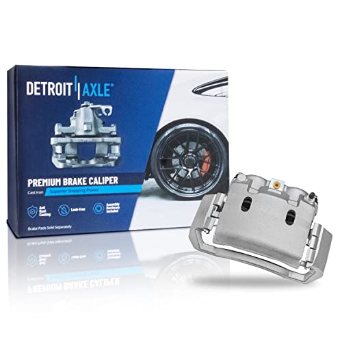 Image of Detroit Axle - Front Brake Kit for 2003-2008 Dodge Ram 2500 3500 | Drilled & Slotted Brake Rotors Right Brake Caliper 2004 2005 2006 2007 Replacement [13.9 inch Rotors]