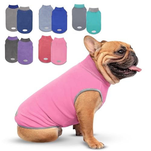 Image of cyeollo 2 Pack Fleece Dog Sweater Pullover Lightweight Reflective Jacket