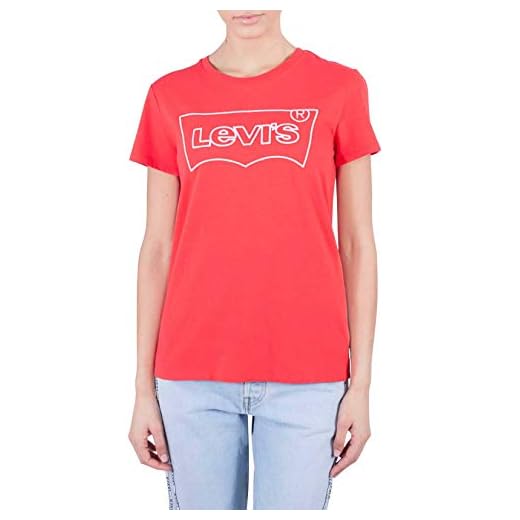 Levi's The Perfect Tee, Camiseta, Mujer, Rojo (Hsmk Outline Brilliant Red 0620), M