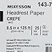 McKesson Headrest Paper Rolls [25 Count] Exam Table Face Barrier, Single-Use for Chiropractic, Medical or Spa, 8.5 in x 125 ft