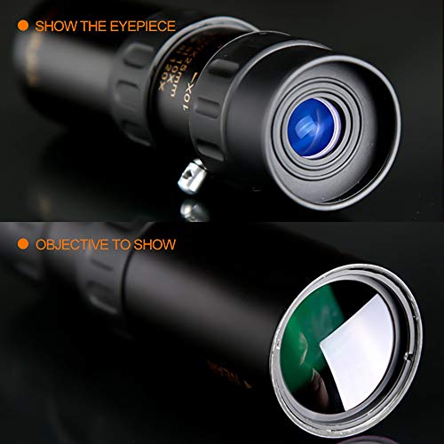 Fdrirect Telescópios monoculares com tripé, 4K 10-300X25mm Super Telephoto Zoom Telescópio monocular