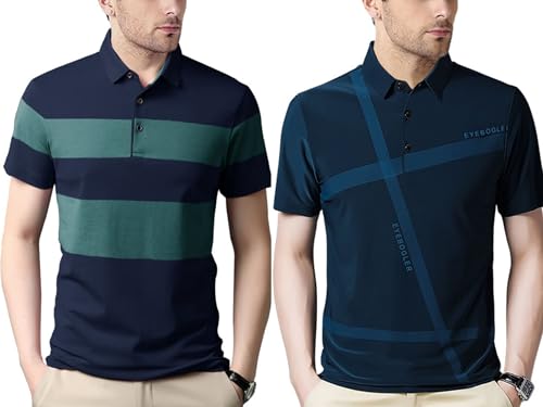 Image of Noble Monk Men's Polycotton Regular Fit Polo T-Shirt Half Sleeves |Polo Collar | Casual T-Shirt