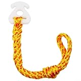Volakebeing Adaptador de cuerda de remolque para barco, 6000 libras, cuerda de remolque flotante para agua, esquí, tensión, deportes, equipo de junta de tubo remolcable (amarillo rojo)