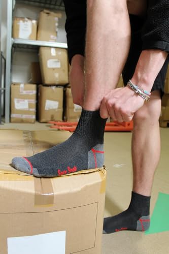 Mens Ultimate Cotton Low Ankle Quarter Work Socks for Steel Toe Boots3