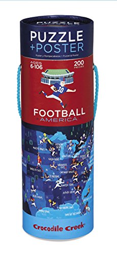 Crocodile Creek Football America Jigsaw Puzzle & Matching Poster (200 Piece)