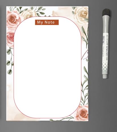 Image of AccuPrints A4 Magnetic White Board Planner Sheet (23x30cm) or 9x12 inch with Magnetic Marker Pen - Dry Erase Flexible Writing Film for Kitchen Fridge /Office Godrej /Metal Wardrobe