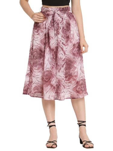Image of NUEVOSDAMAS Women Floral Printed Midi Skirt