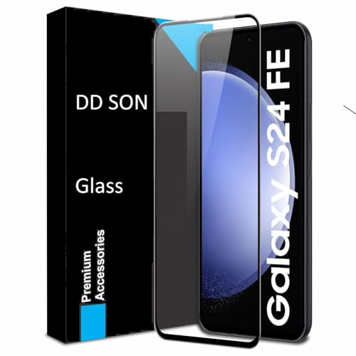 Image of DD SON Tempered Glass Screen Protector Compatible for Samsung Galaxy S24 FE 5G HD Glass with Edge to Edge Coverage and Easy Installation kit,Black
