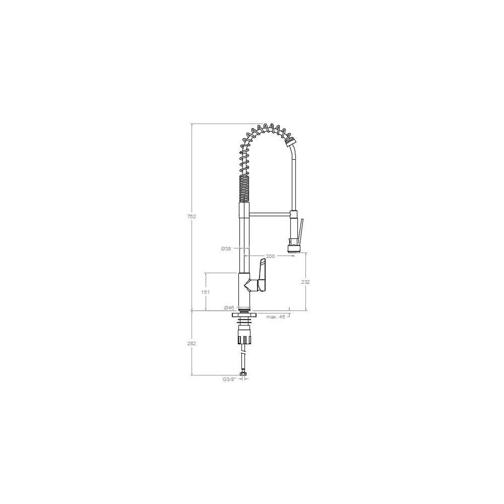 Ramon Soler Grifo de Fregadero de Gran Cocina Home Profesional con Caño Extraíble, Extensible y Orientable Cromado