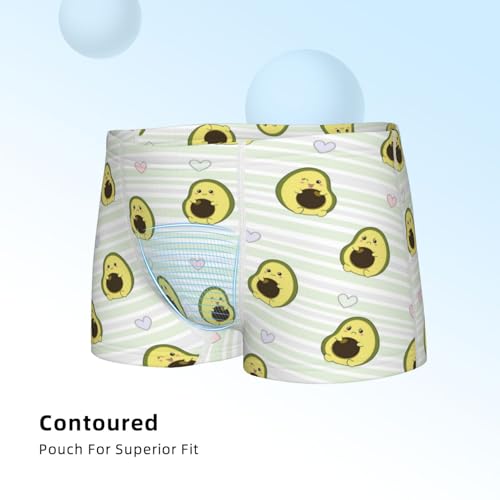 Boys' Cotton Boxer Brief Soft Underwear-Avocado Of A Hear4