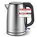 COSORI Wasserkocher Edelstahl, BPA frei, 1,7 L, Strix-Technologie, kocht in 3 Minuten, 2200W, Große Öffnung, Trockengehschutz, 360° drehbarer Sockel, Silber-schwarz