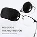 YUXIANLB 6 Pcs Eye Patches for Adults Kids, Right & Left Eye Patch for Glasses, Reusable Lazy Eyepatch for Treating Lazy Amblyopia Strabismus After Surgery (Black)