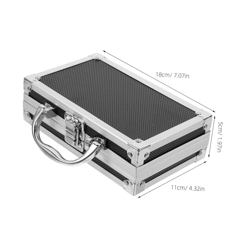 Portable Metal Briefcase Tool Box Durable Storage Case for Small Items Tools and Multipurpose Tool Holder for Home and Travel Use2
