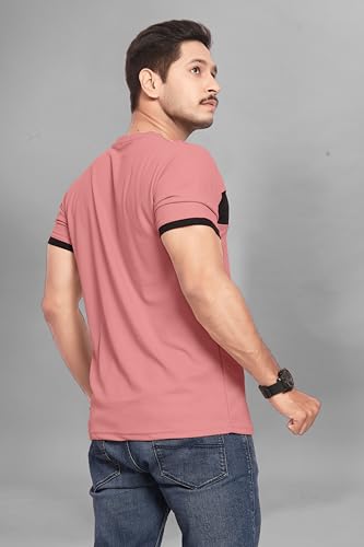 Image of Men's Polister Solid Round Neck Half Sleeve Shirt(D P K P-1284)