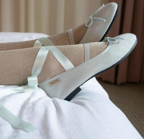 Solyinne Women's Mary Jane Flats Bowknot Round Toe Comfortable Dressy Slip on Office Work Flats3