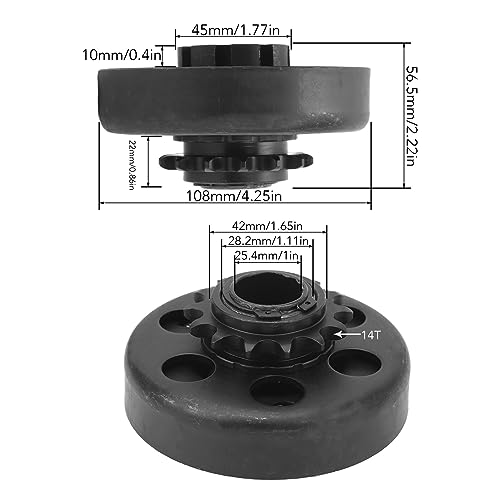 Motor Fliehkraftkupplung , Go Kart Kupplung , Verschlei?fest , 25 , 4 Mm Mittelklappe , Hohe H?rte , Haltbarkeit Rollenkette 40 41 420