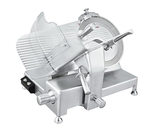 METRO PROFESSIONAL Cortafiambres GFS4030, Cuchilla 30 cm, Grosor 0-15 mm, 250W, Aluminio Anodizado, Plata
