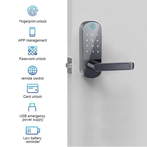 Inteligentne zamki, Zamek bezkluczykowy, automatyczna blokada drzwi na kartę IC, Bluetooth i identyfikacja biometryczna, wirtualne hasło, zabezpieczenie przed podglądaniem