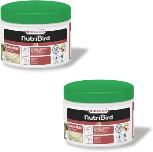 NutriBird A21 | Papilla cría a mano para aves | 2 x 250 g | Prebióticos