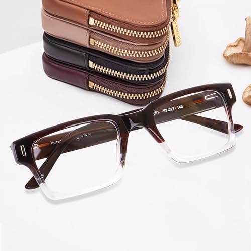 Image of Peter Jones Acetate Unisex Large Broad Style Premium Spectacle Frame with Spring Hinges (U001)