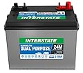 Interstate Batteries Marine/RV Battery 12V 70Ah 750CCA (8-24MAGM) Dual Purpose Power Pure Lead AGM RV & Marine Starting Replacement Battery (Group Size 24) Boats, RV's